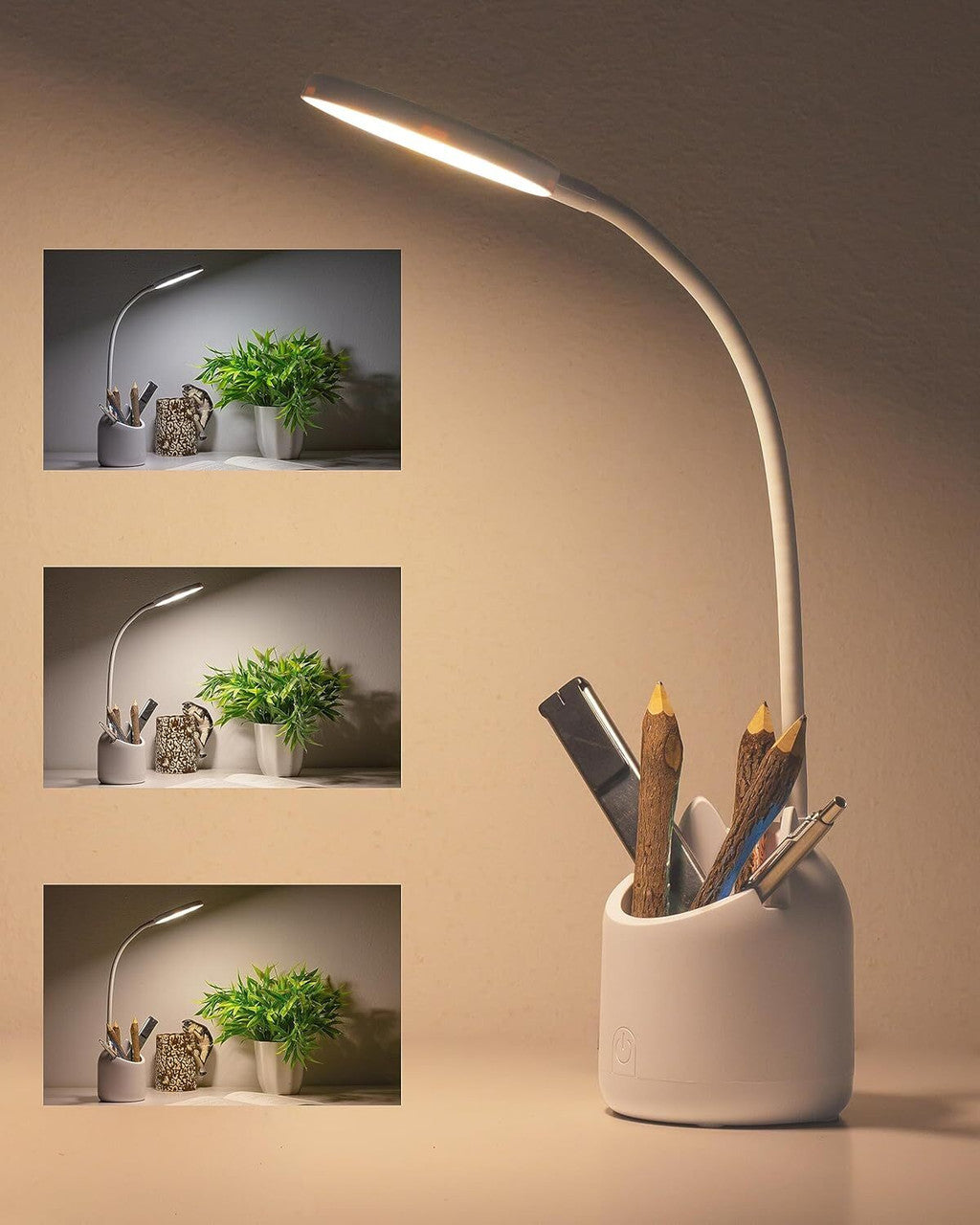 STUDY LAMP WITH PEN HOLDER