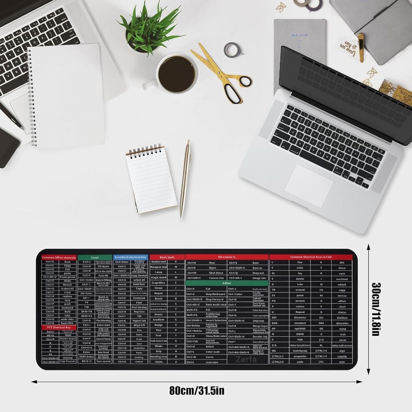 Keyboard Mat With Shortcut Keys