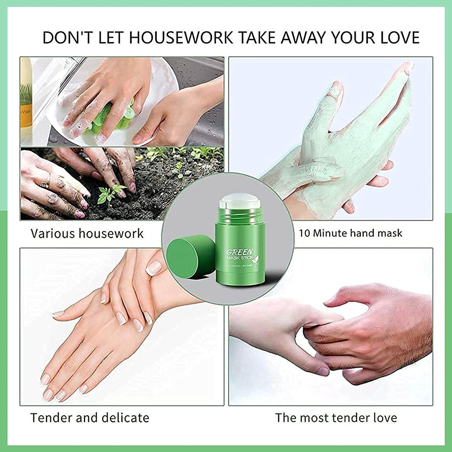 Green stick face mask