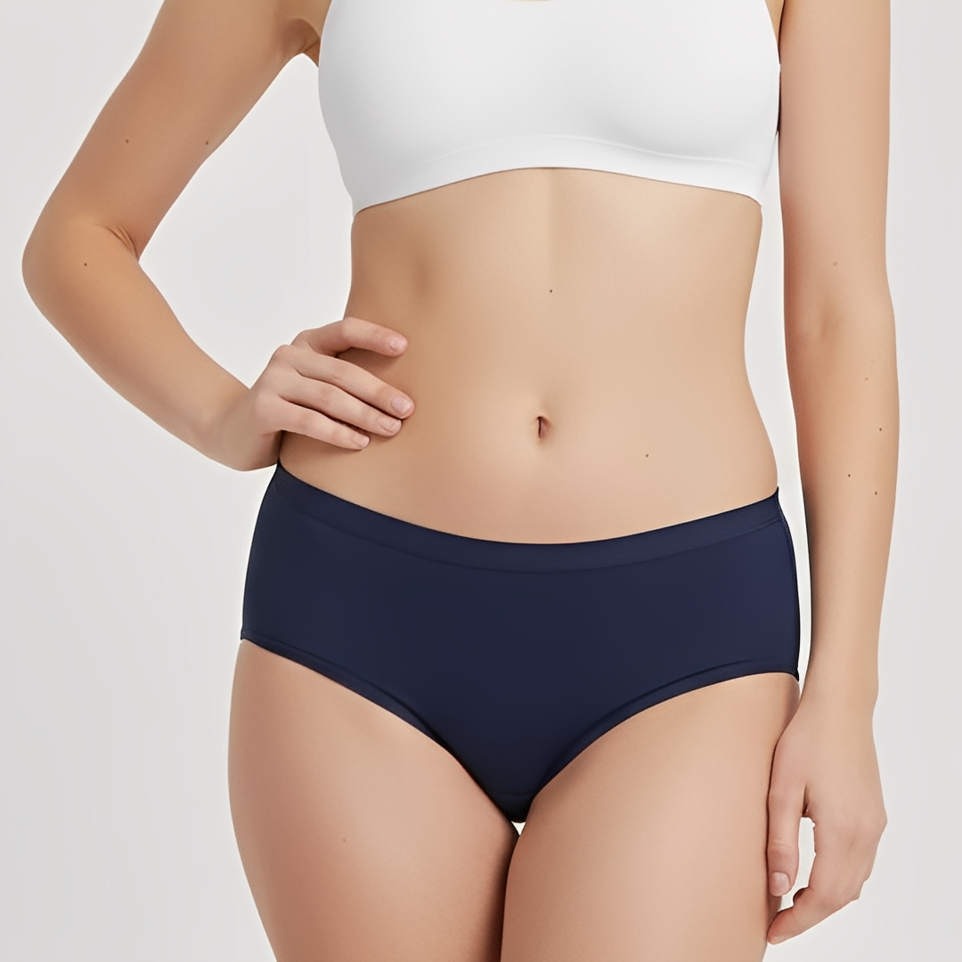 Leakproof Period Underwear for Women | Reusable Menstrual Panty | Full Coverage Protection (Navy)