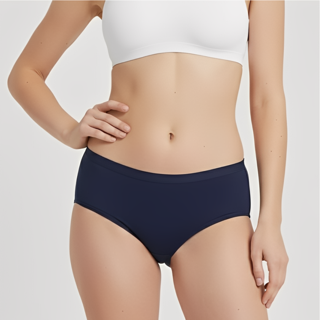 Leakproof Period Underwear for Women | Reusable Menstrual Panty | Full Coverage Protection (Navy)