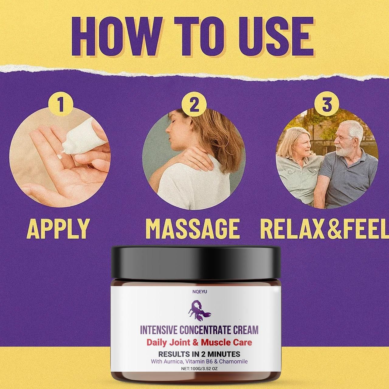 Intense Concentrate Cream - Fast-Acting Joint & Muscle Relief 100gm (Pack of 1)