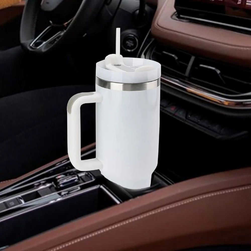 Tumbler with Handle and Straw