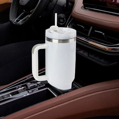 Tumbler with Handle and Straw