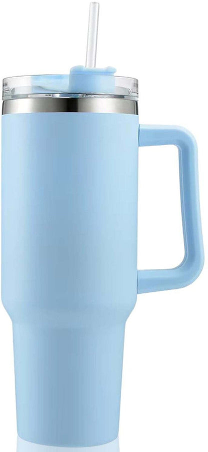 Tumbler with Handle and Straw